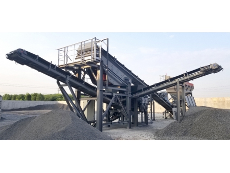 Usina de britagem e peneiramento RAP