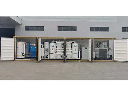 Sistema de geração de nitrogênio PSA em container
