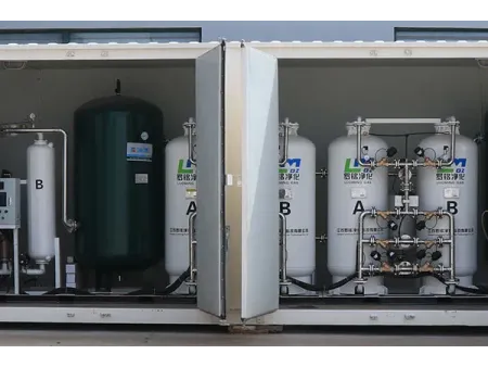 Sistema de geração de oxigênio em container