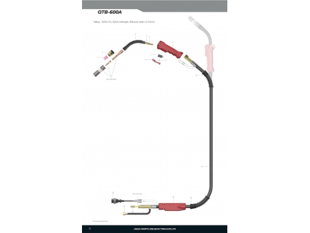 Tocha de solda MIG/MAG QTB-600A