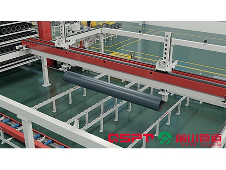 Linha de produção de carretel de tubo pré-fabricado tipo transportador modular