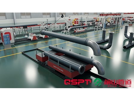 Linha de produção de carretel de tubo pré-fabricado tipo transportador modular