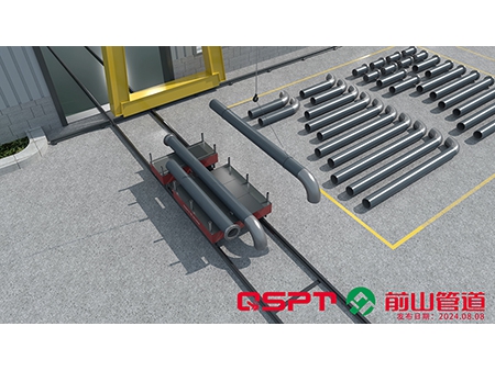 Linha de produção de carretel de tubo pré-fabricado tipo transportador modular