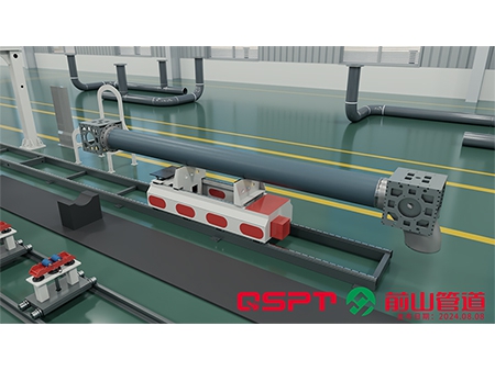 Linha de produção de carretel de tubo pré-fabricado tipo transportador modular