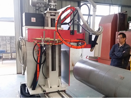 Máquina de corte e biselamento a chama para tubo com banco de rolos