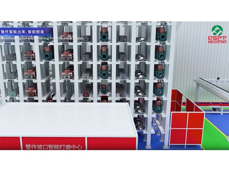 Linha de produção de carretel de tubo pré-fabricado tipo porta-paletes