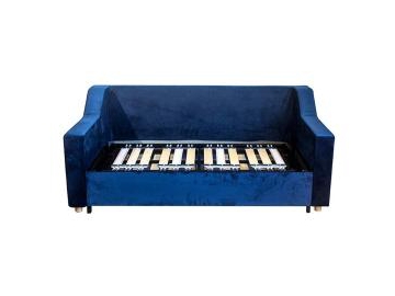 Sofá-cama casal de tecido