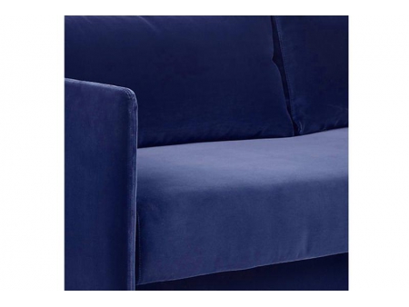 Sofá-cama de tecido com estrutura metálica