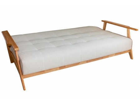 Sofá-cama com moldura de madeira