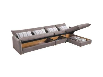 Sofá-cama de tecido para sala de estar
