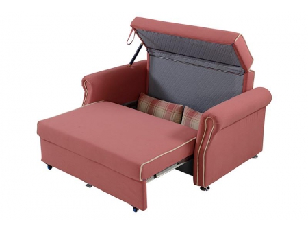 Sofá-cama de 2 lugares com baú