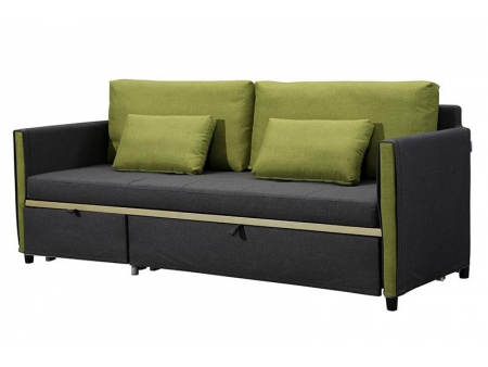 Sofá-cama queen size de tecido