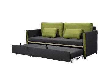 Sofá-cama queen size de tecido