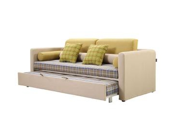 Sofá-cama retrátil de tecido