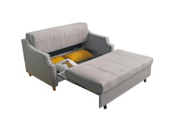 Sofá-cama retrátil com baú