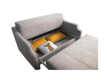 Sofá-cama retrátil com baú