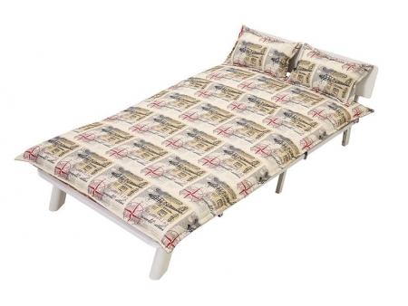 Sofá-cama dobrável com estrutura metálica