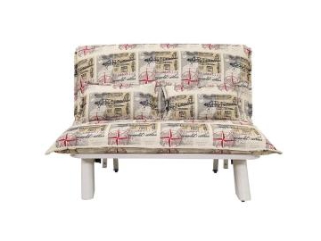 Sofá-cama dobrável com estrutura metálica