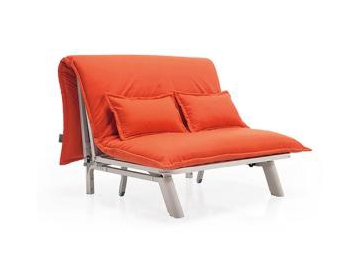 Sofá-cama dobrável com estrutura metálica