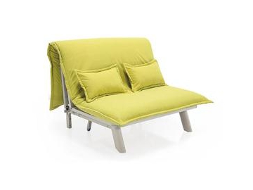 Sofá-cama dobrável com estrutura metálica