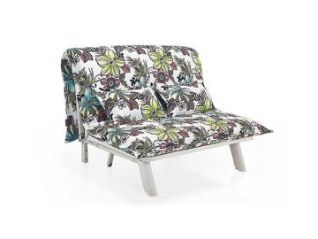 Sofá-cama dobrável com estrutura metálica