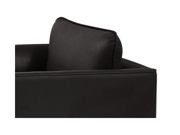 Sofá de couro preto para escritório