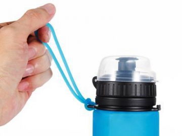 Garrafa em silicone dobrável para água