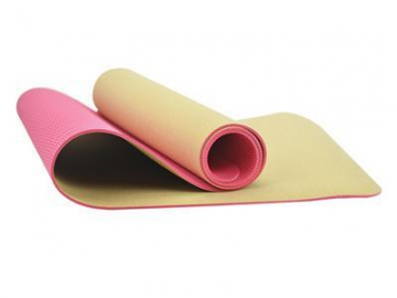 Tapete de yoga com textura de cortiça