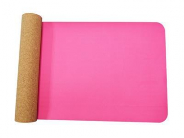 Tapete de yoga com textura de cortiça