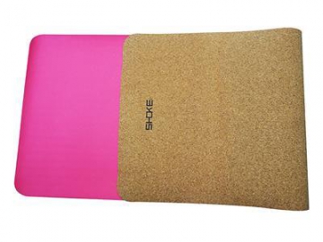 Tapete de yoga com textura de cortiça