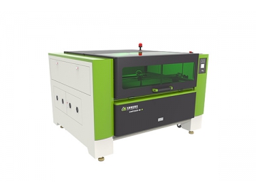 Máquina de corte a laser CO2 de cabeça dupla com sistema de posicionamento de câmera de formato grande 1300×900mm, CMA1390-V-B