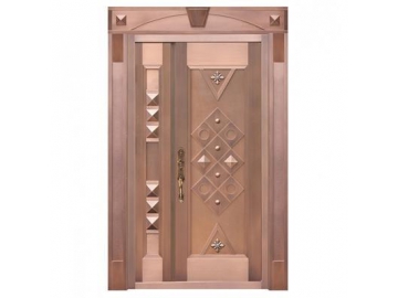 Porta de segurança em cobre para hotel