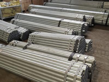 Tubo galvanizado para andaime