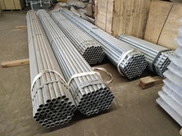 Tubo galvanizado para andaime