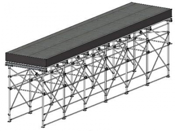 Estrutura de proteção de passagem de pedestres