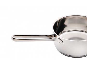 Caçarola de aço inoxidável, caçarola com alça de metal oco