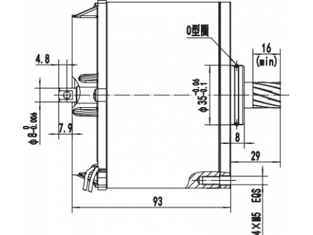 Motor de acionamento (eixo horizontal / deslocamento horizontal) 550W, PMDC motor escovado ZD109A3