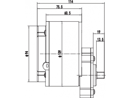 Motor de acionamento portátil (horizontal) 450W, PMDC motor escovado ZD109AZ5