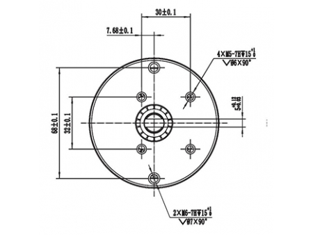 Motor de elevação 500W, PMDC motor escovado ZD080A2