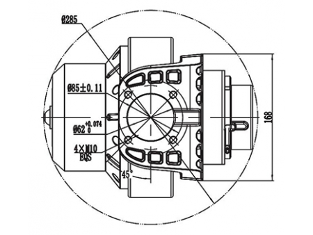 Montagem do motor de acionamento 500W (PMDC motor sem escova) TF110BH2