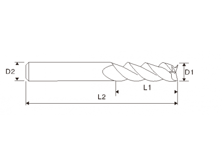 Broca de desbaste em espiral de carboneto com corte de carboneto EMT16
