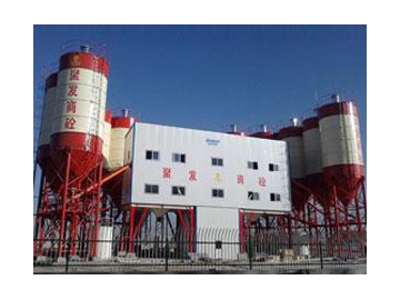 Usina para dosagem de concreto com elevador
