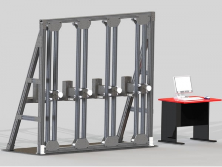 Equipamento de teste para balanço  (teste de impulso horizontal)