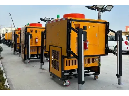 Cabine de drenagem móvel com carregamento e descarregamento automático