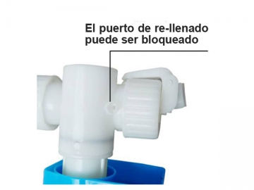 <strong>Válvula de enchimento</strong> <br/><small>(entrada lateral)</small>