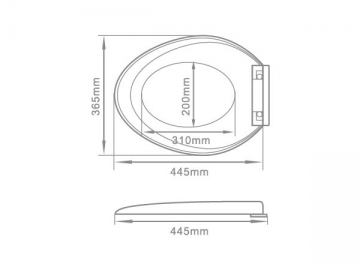 Assento de vaso sanitário <br/><small>(em PP)</small>