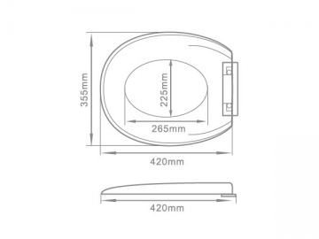 Assento de vaso sanitário <br/><small>(em PP)</small>
