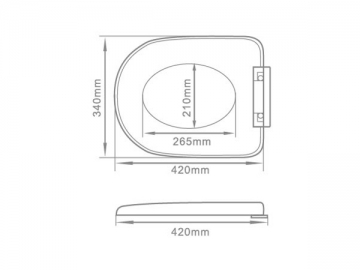 Assento de vaso sanitário <br/><small>(em PP)</small>