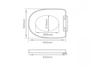 Assento de vaso sanitário <br/><small>(em PP)</small>
