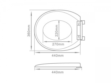 Assento de vaso sanitário <br/><small>(em PP)</small>